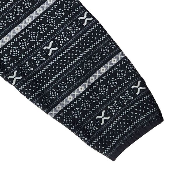 Jachs Cabin T Snap Fleece Mens XL Black and White Print Pullover - Picture 5 of 8